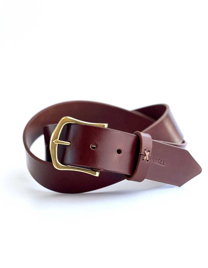 TEXAS - Belt Cognac 4cm / Golden