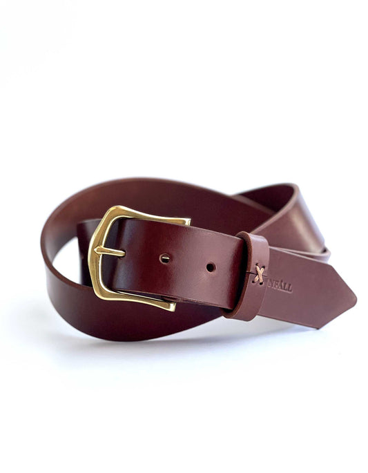 TEXAS - Cinturón Cognac 4cm / Golden