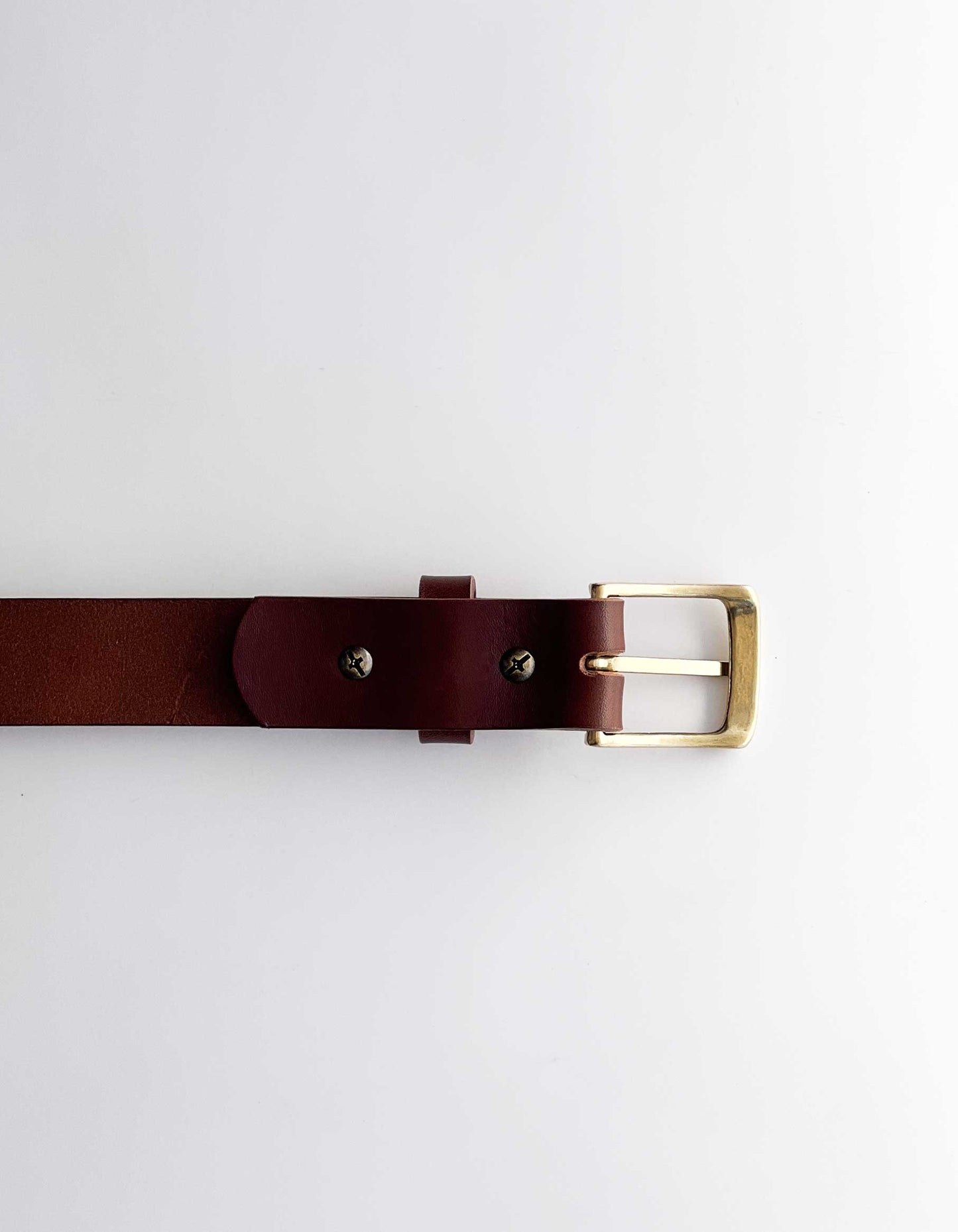 TEXAS - Belt Cognac 3cm / Golden