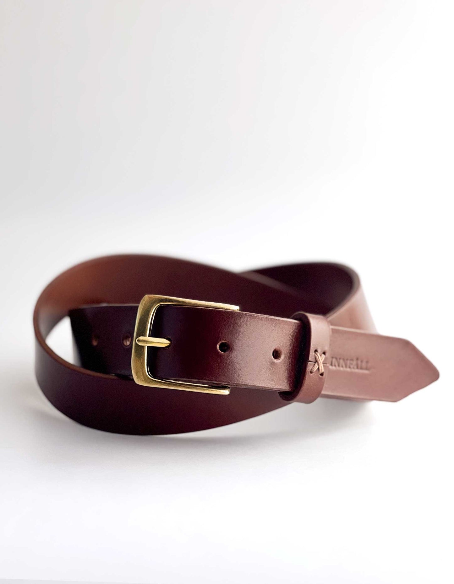 TEXAS - Belt Cognac 3cm / Golden