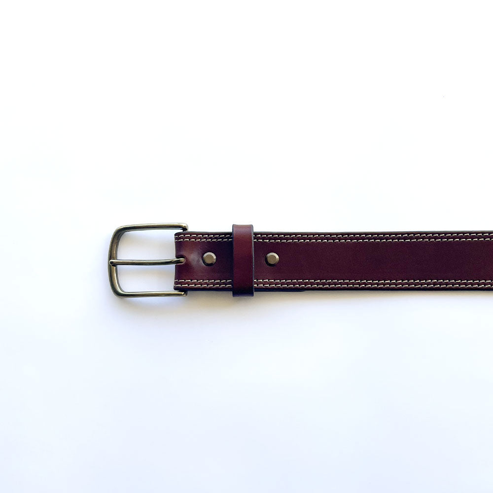 TEXAS - Belt Cognac 4cm / Golden