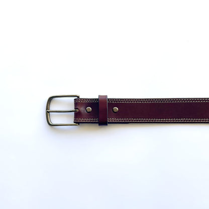 TEXAS - Belt Cognac 4cm / Golden