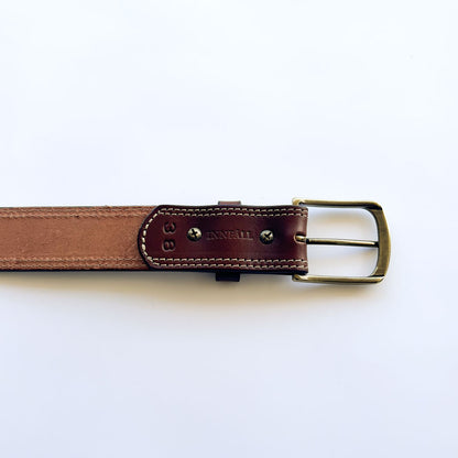 TEXAS - Belt Cognac 4cm / Golden